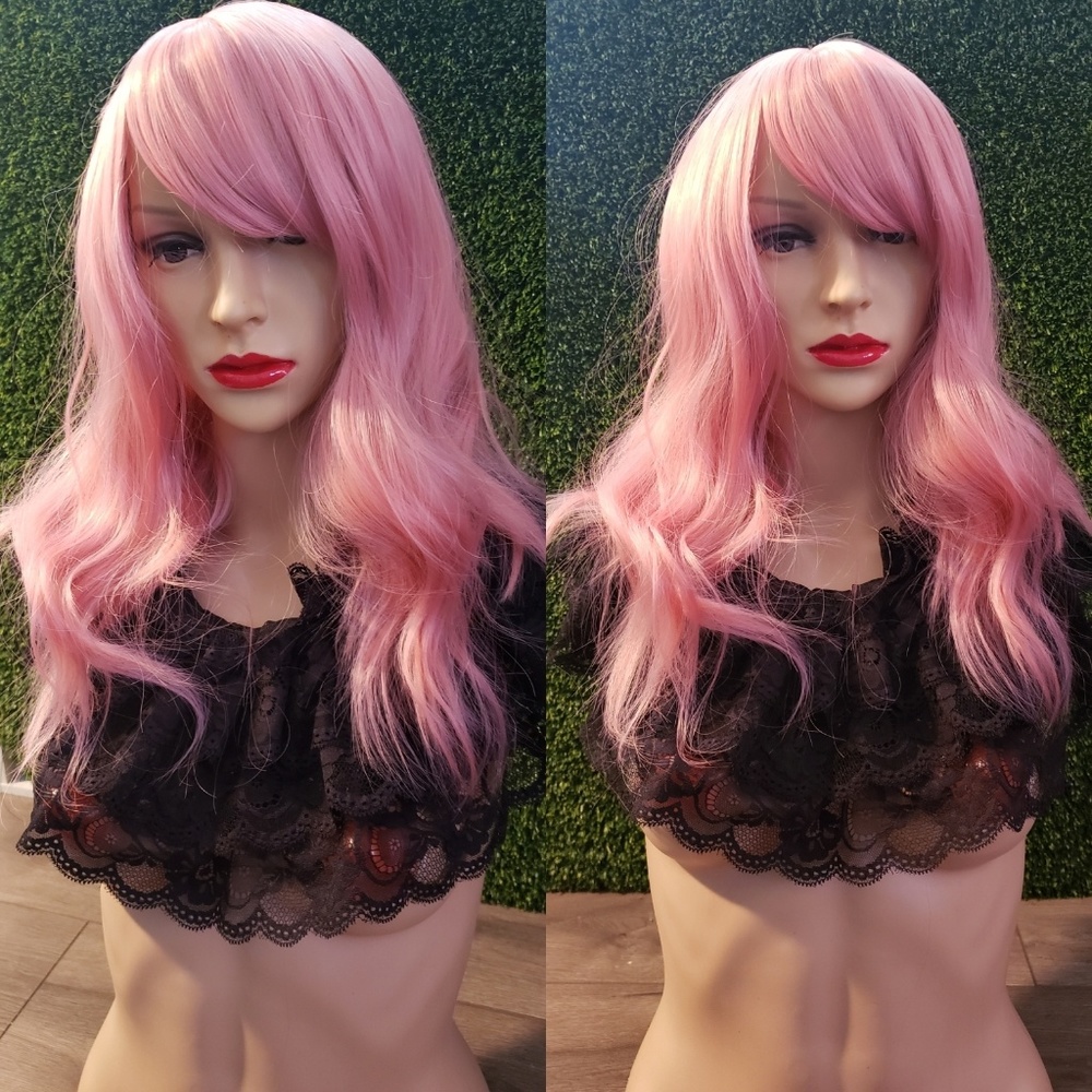 Brand new ποΈ Pink Wig with Bangs π - Picture 5 of 7